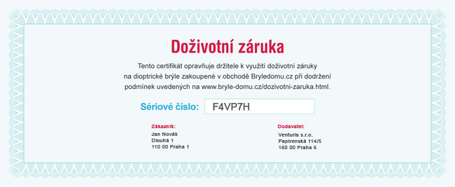 Záruční certifikát